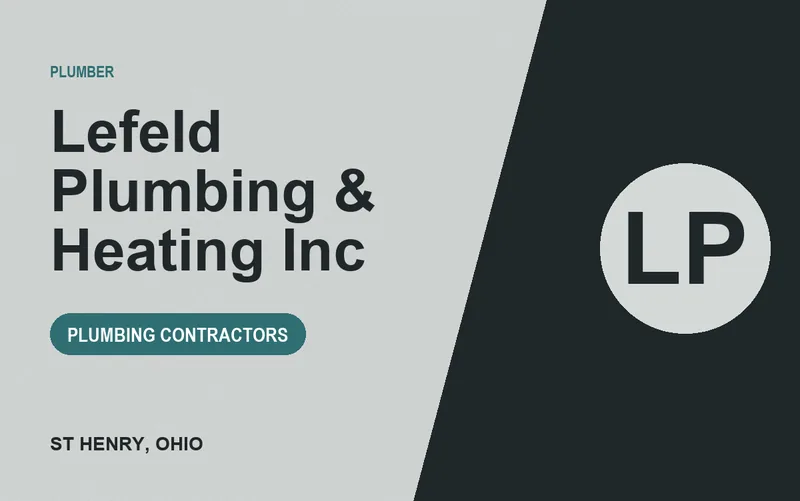 Lefeld Plumbing & Heating Inc in St Henry, Ohio
