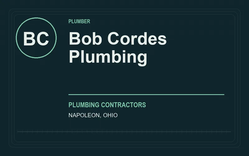 Bob Cordes Plumbing in Napoleon, Ohio