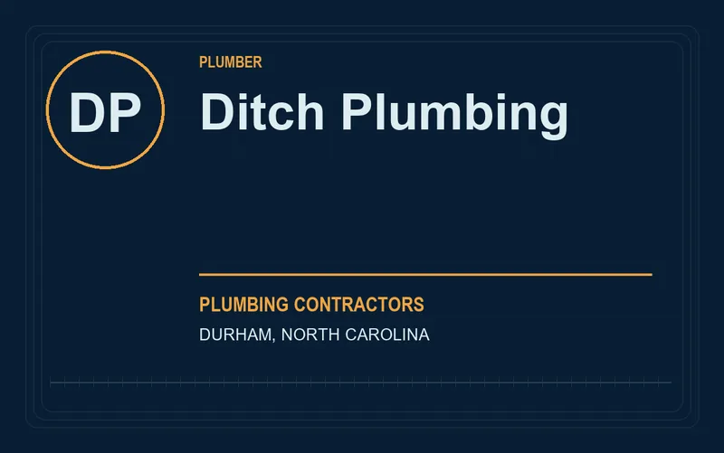 DITCH PLUMBING in Durham, North Carolina