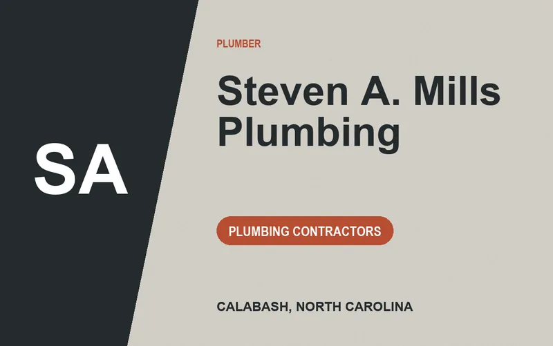 Steven A. Mills Plumbing in Calabash, North Carolina