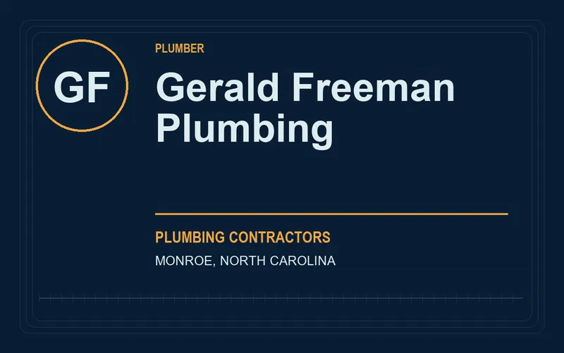 Gerald Freeman Plumbing in Monroe, North Carolina