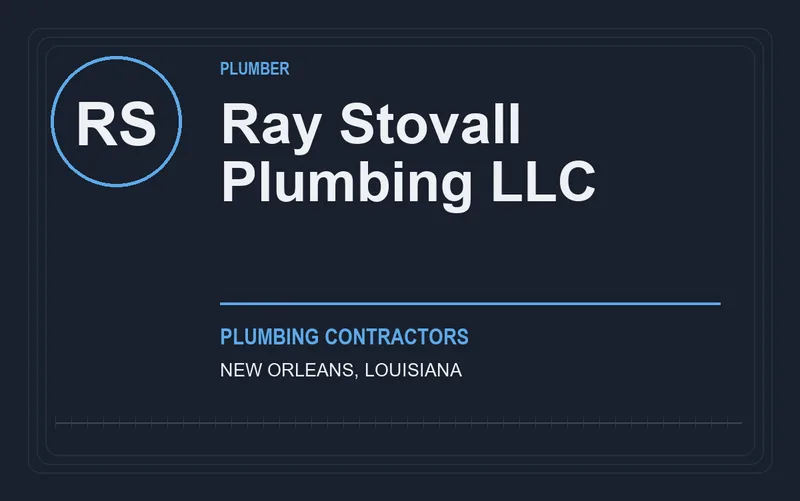 Ray Stovall Plumbing LLC in New Orleans, Louisiana