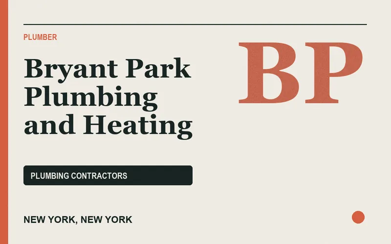 Bryant Park Plumbing and Heating in New York, New York
