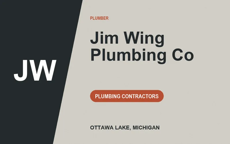 Jim Wing Plumbing Co in Ottawa Lake, Michigan