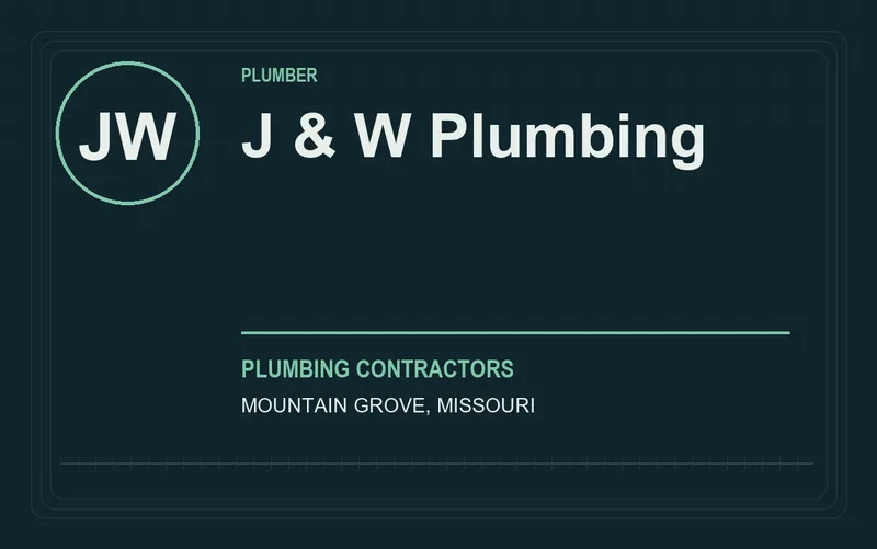 J & W Plumbing in Mountain Grove, Missouri