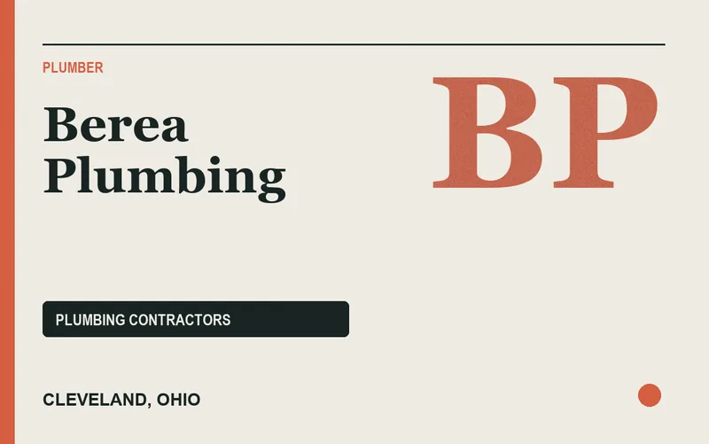 Berea Plumbing in Cleveland, Ohio