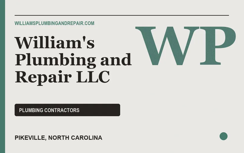 William's Plumbing and Repair LLC in Pikeville, North Carolina