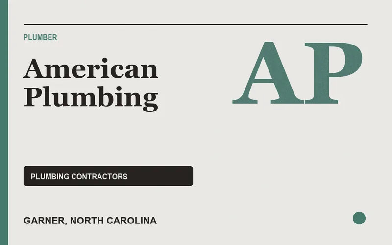 American Plumbing in Garner, North Carolina
