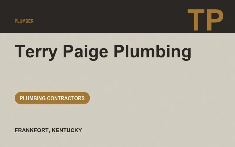 Terry Paige Plumbing in Frankfort, Kentucky