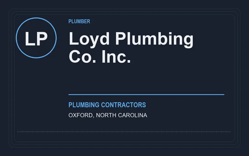 Loyd Plumbing Co. Inc. in Oxford, North Carolina