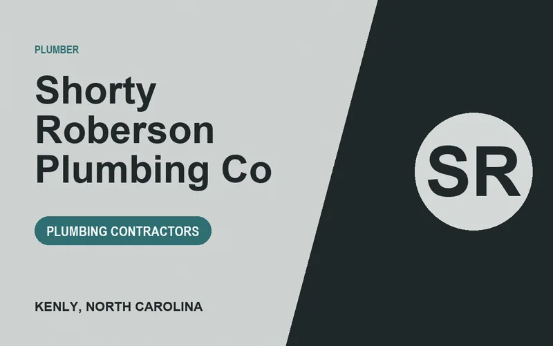 Shorty Roberson Plumbing Co in Kenly, North Carolina