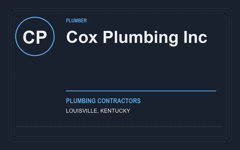 Cox Plumbing Inc in Louisville, Kentucky