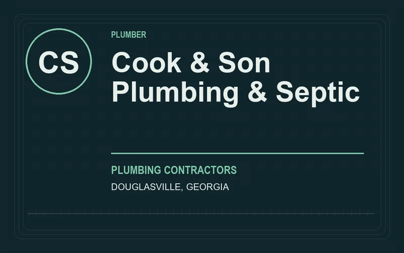 Cook & Son Plumbing & Septic in Douglasville, Georgia