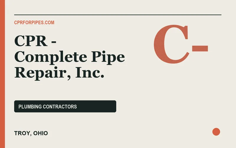 CPR - Complete Pipe Repair, Inc. in Troy, Ohio