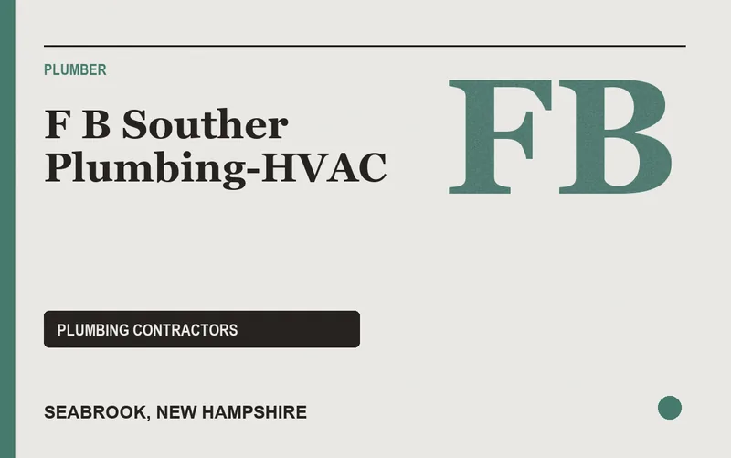 F B Souther Plumbing-Hvac in Seabrook, New Hampshire