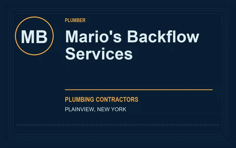 Mario's Backflow Services in Plainview, New York