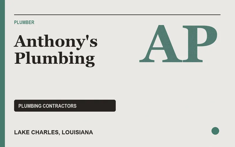 Anthony's Plumbing in Lake Charles, Louisiana