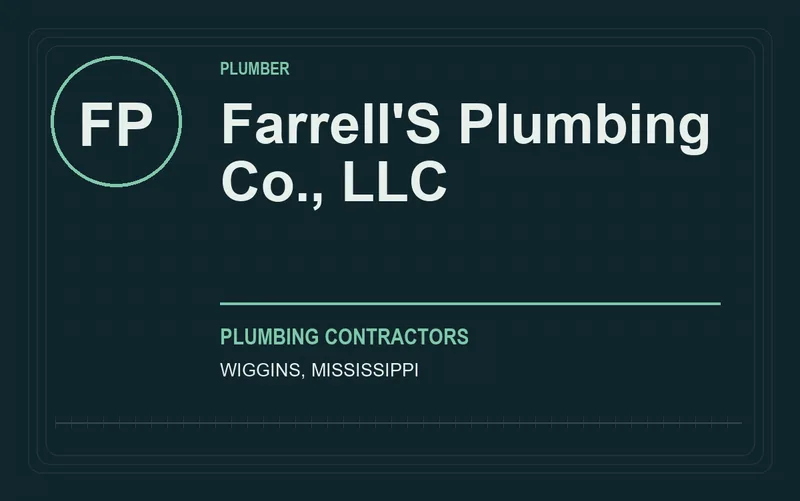 FARRELL'S PLUMBING CO., LLC in Wiggins, Mississippi