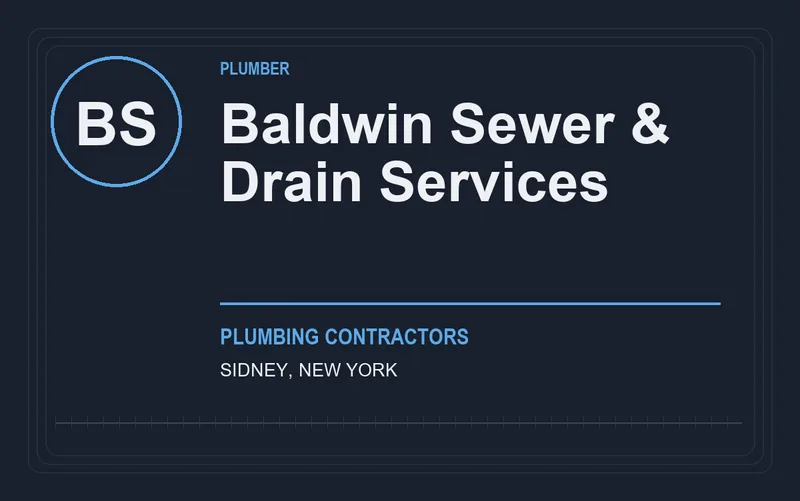 Baldwin Sewer & Drain Services in Sidney, New York