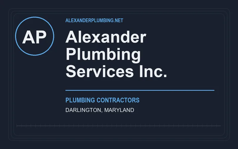 Alexander Plumbing Services Inc. in Darlington, Maryland