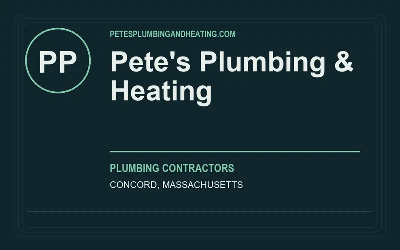 Pete's Plumbing & Heating in Concord, Massachusetts