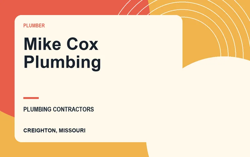 Mike Cox Plumbing in Creighton, Missouri