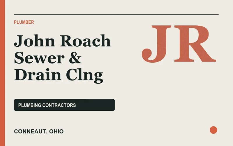 John Roach Sewer & Drain Clng in Conneaut, Ohio
