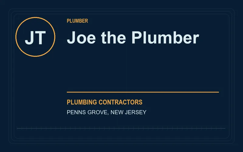 Joe the Plumber in Penns Grove, New Jersey