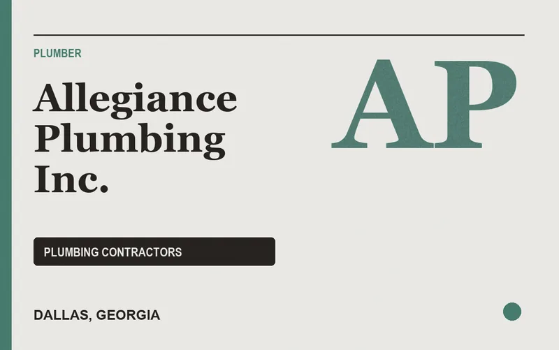 Allegiance Plumbing Inc. in Dallas, Georgia