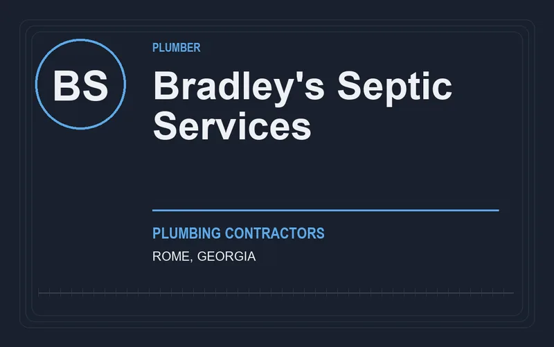 Bradley's Septic Services in Rome, Georgia