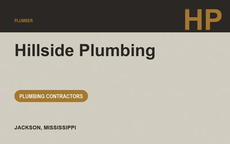 Hillside Plumbing in Jackson, Mississippi