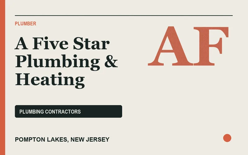 A Five Star Plumbing & Heating in Pompton Lakes, New Jersey