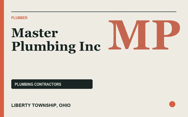 Master Plumbing Inc in Liberty Township, Ohio