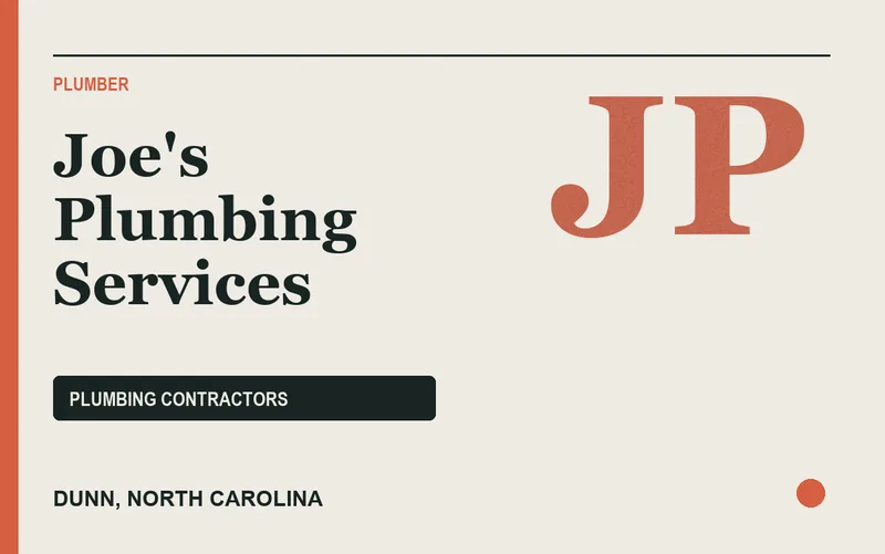 Joe's Plumbing Services in Dunn, North Carolina