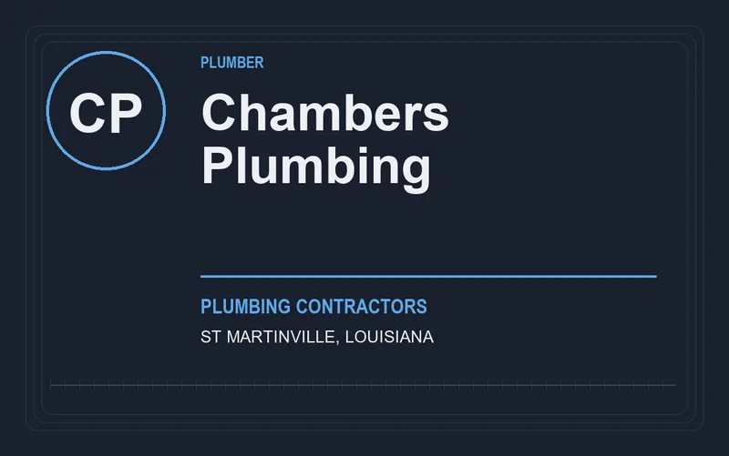 Chambers Plumbing in St Martinville, Louisiana
