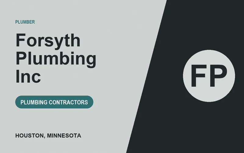 Forsyth Plumbing Inc in Houston, Minnesota