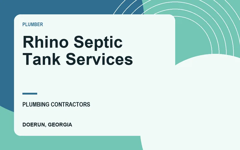 Rhino Septic Tank Services in Doerun, Georgia
