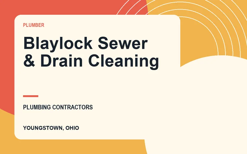 Blaylock Sewer & Drain Cleaning in Youngstown, Ohio