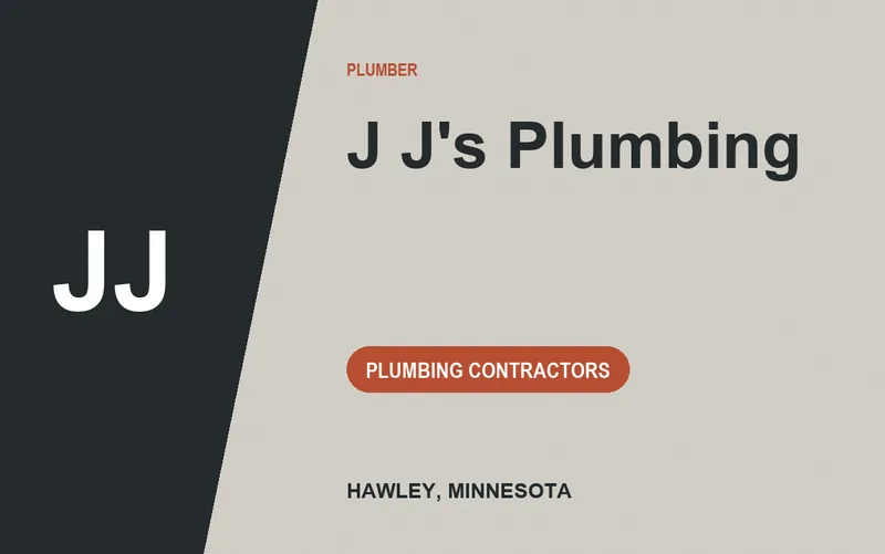 J J's Plumbing in Hawley, Minnesota
