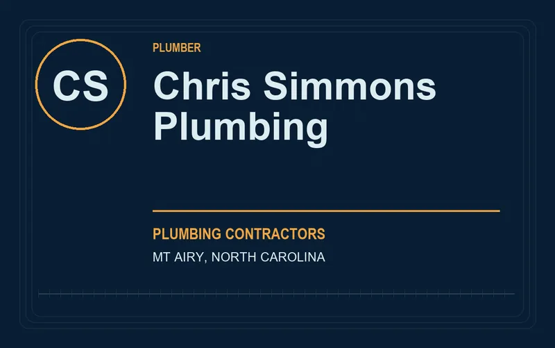 Chris Simmons Plumbing in Mt Airy, North Carolina