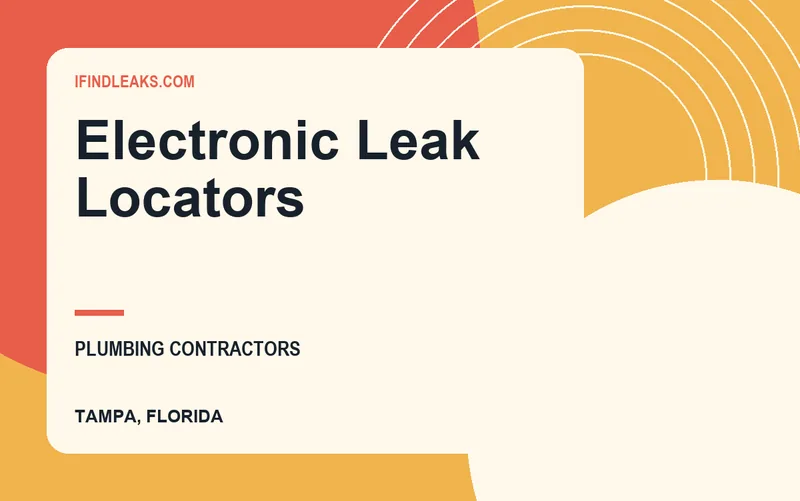Electronic Leak Locators in Tampa, Florida