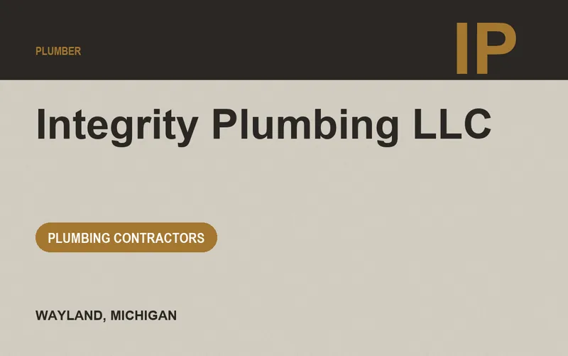 Integrity Plumbing LLC in Wayland, Michigan