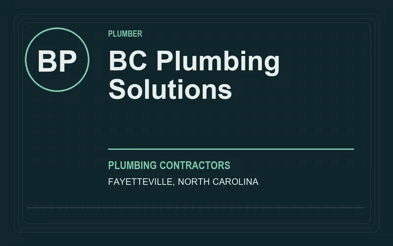 BC Plumbing Solutions in Fayetteville, North Carolina
