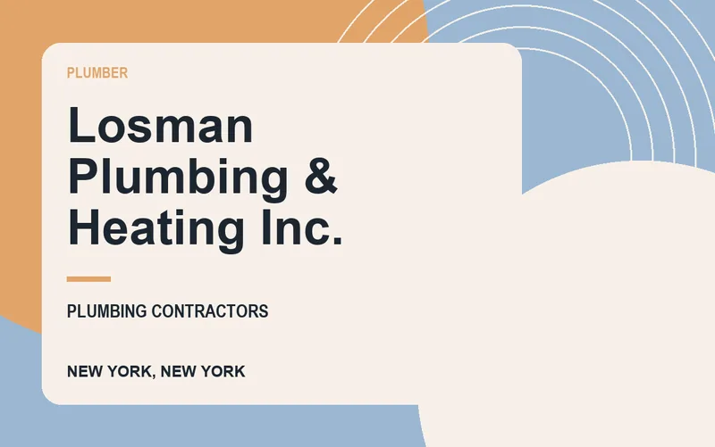 Losman Plumbing & Heating Inc. in New York, New York