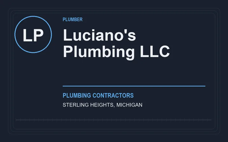 Luciano's Plumbing LLC in Sterling Heights, Michigan