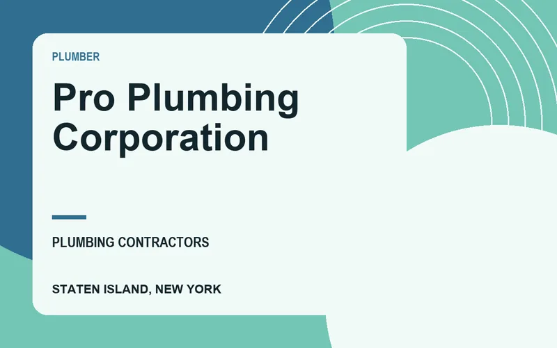 Pro Plumbing Corporation in Staten Island, New York