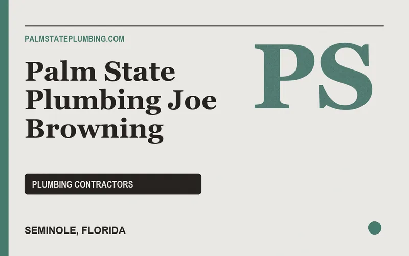 Palm State Plumbing Joe Browning in Seminole, Florida