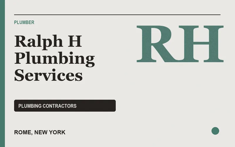 Ralph H Plumbing Services in Rome, New York