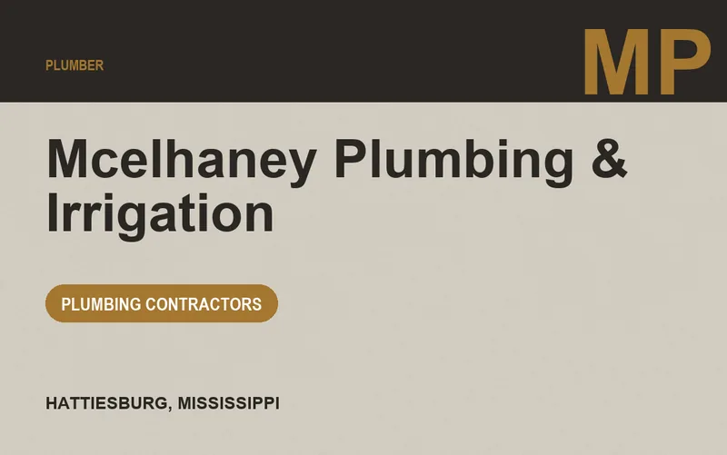 Mcelhaney Plumbing & Irrigation in Hattiesburg, Mississippi