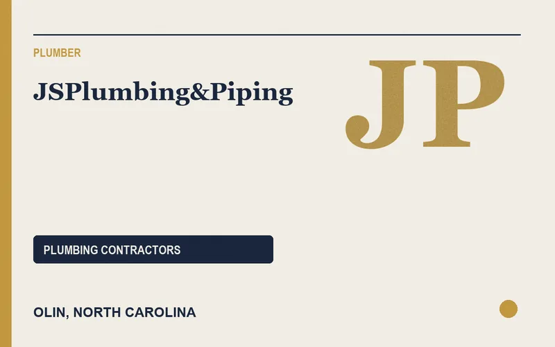 JSPlumbing&Piping in Olin, North Carolina